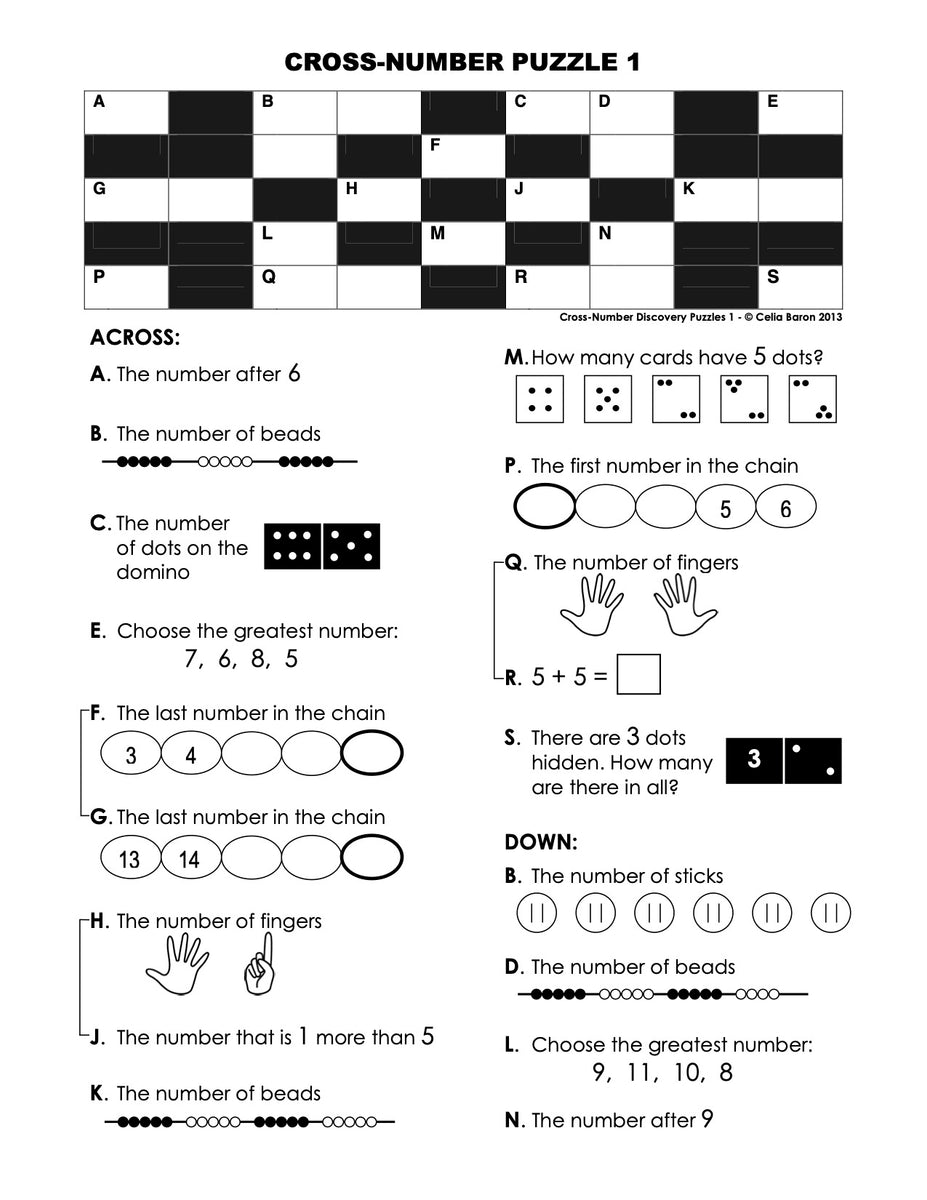 Level 1 - Cross-Number – The MathImagine Foundation